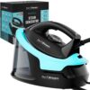 Pursteam World's Best Steamers - Station Max Ceramic Soleplate Steam Iron for Clothes 1500W, 50.7oz Removable Water Tank