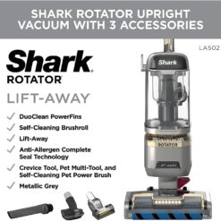 Shark Rotator Vacuum Vacuum with Self Brushroll Powerful Pet Hair Pickup and HEPA Filter, Lift-Away Upright w/Duo Clean, Silver