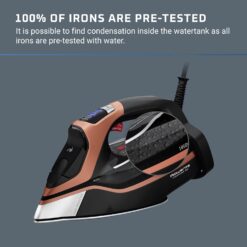 Rowenta Iron Steam Force Pro Stainless Steel Soleplate Steam Iron for Clothes, 400 Microsteam Holes, 1850 Watts
