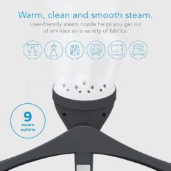 Steamfast SF-562 Canister Garment Steamer, 96 Minute Run-Time, 2 Steam Settings, Adjustable, Removable Tank, White