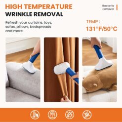 Sweetcrispy Standing Garment Steamer, 1500W Powerful Steamer for Clothes with Roll Wheels, 1.7L Water Tank