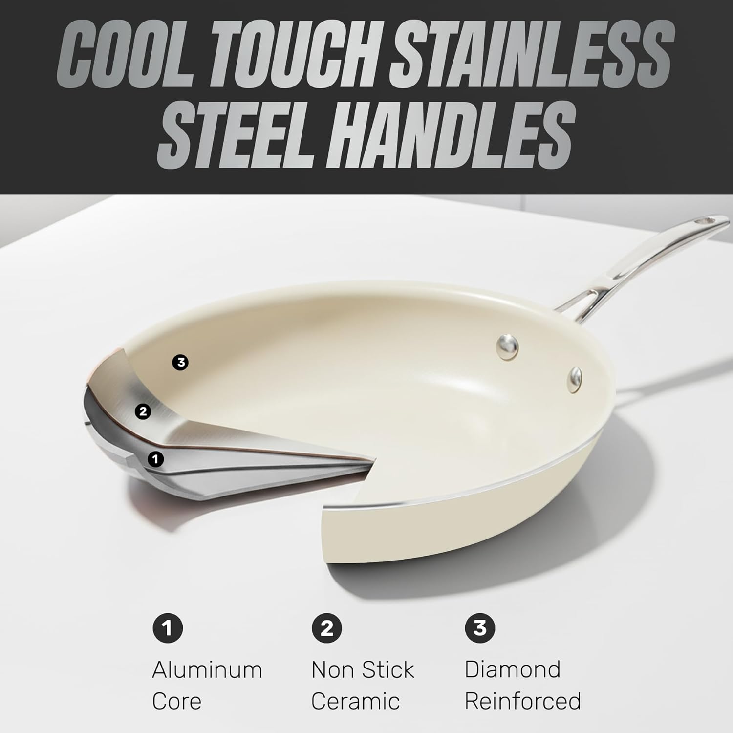 GOTHAM STEEL 20 Pc Ceramic Cookware Set Nonstick, Pots and Pans Set Non Stick for Kitchen - Image 2