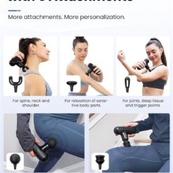 BOB AND BRAD Q2 Mini Massage Gun, Pocket-Sized Deep Tissue Massager Gun, Portable Percussion Muscle Massager Gun - Black