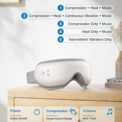 RENPHO Eyeris 1 Valentines Gifts Eye Massager with Heat, White