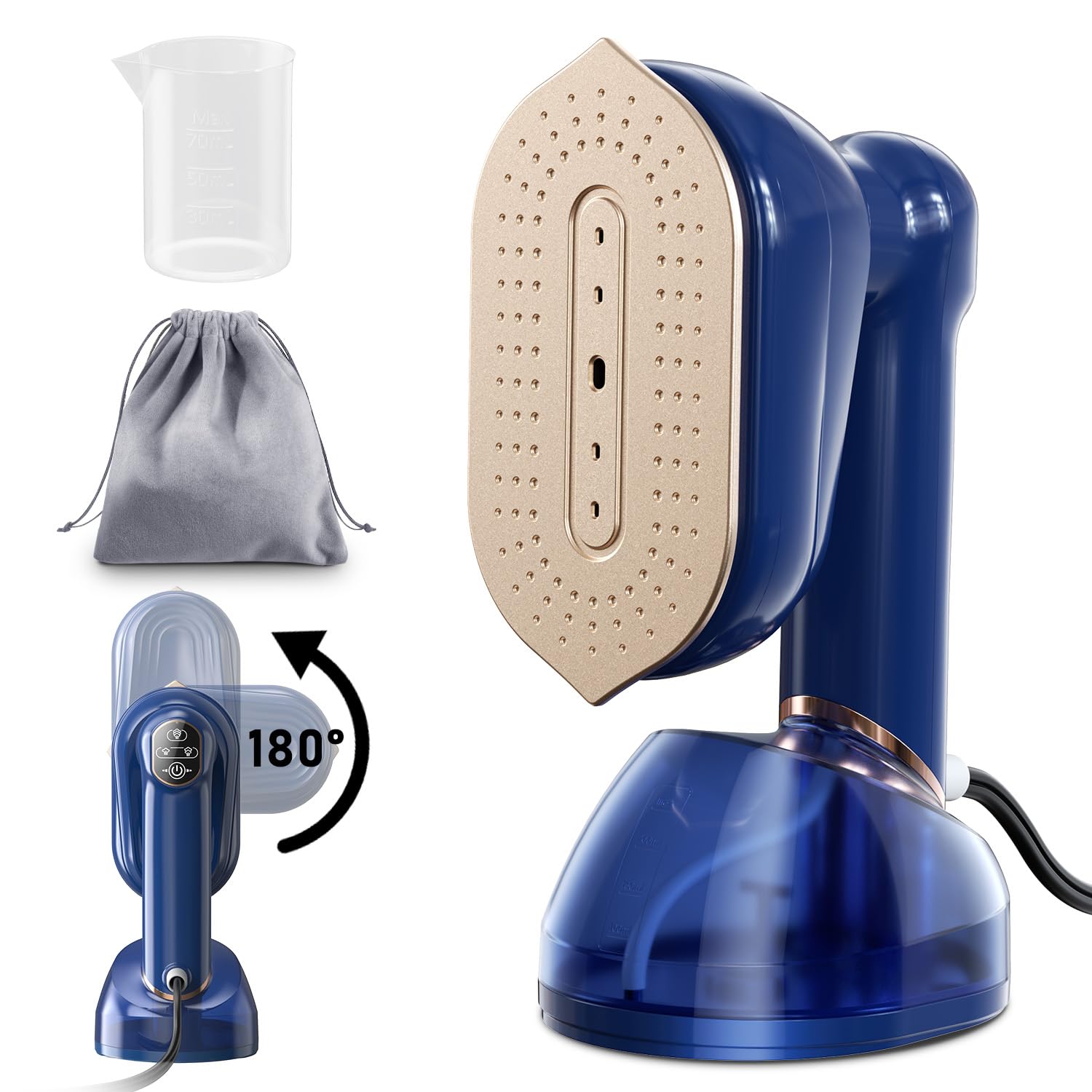 CPWORLD Steamer for Clothes, Travel Steamer & Iron 2-in1, Handheld Clothes Steamer-20s Heat-up