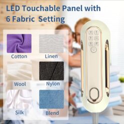 Timeangela Portable Travel Steamer Iron for Clothes, Professional Small Size Hand Held Traveling Fabric Steamers (Beige)