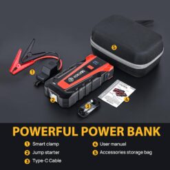 Scatach 011 3000A Car Battery Jump Starter,12V Jump Starter Battery Pack (up to 9.0L Gasoline and 7.0L Diesel Engine)