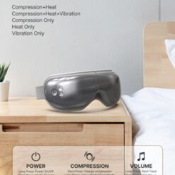 RENPHO Eye Massager Eyeris 1, Gifts for Women/Men Sleep Eye Mask with Heat Bluetooth Music, Grey