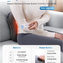 BOB AND BRAD Back Massager with Heat and Remote, EZBack Plus Neck Massager for Pain Relief Deep Tissue