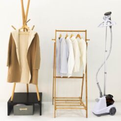 SALAV Heavy Duty Commercial Full-Size Garment Steamer with Foot Pedals and Extra Large 3L (101.5 oz) Water Tank, 1800 watts (White)