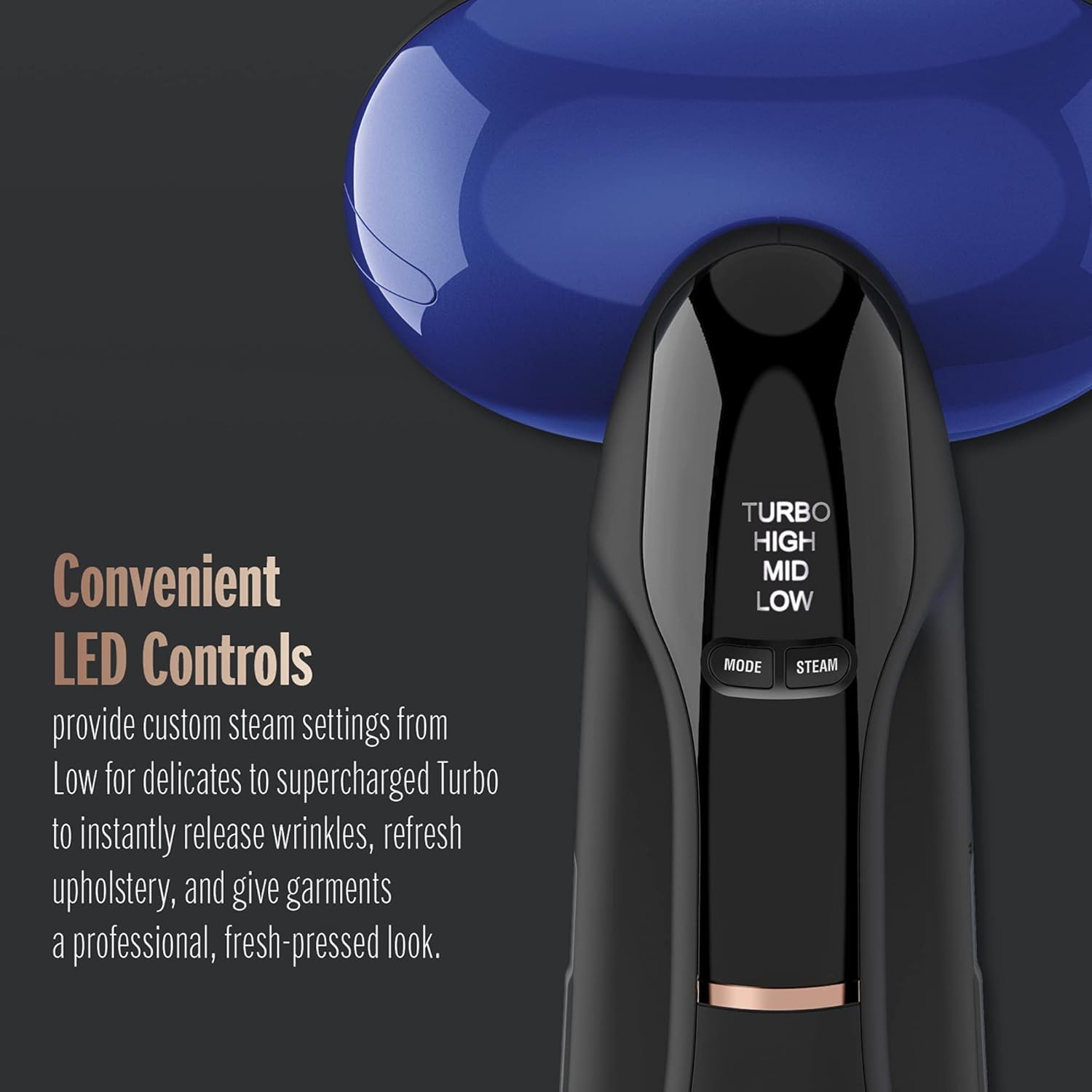 Conair 2-in-1 Handheld Steamer and Iron for Clothes, Turbo ExtremeSteam 1875W Garment Steamer and Clothing Iron,Black / Blue