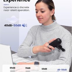 BOB AND BRAD Q2 Mini Massage Gun, Pocket-Sized Deep Tissue Massager Gun, Portable Percussion Muscle Massager Gun - Black