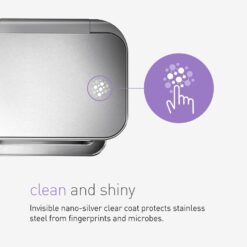 simplehuman 45 Liter, 12 Gallon Rectangular Hands-Free Kitchen Step Trash Can with Soft-Close Lid, Brushed Stainless Steel