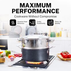 GRANITESTONE 20 Pc Kitchen Pots and Pans Set Non Stick Cookware Set, Kitchen Cookware Sets, Oven & Dishwasher Safe