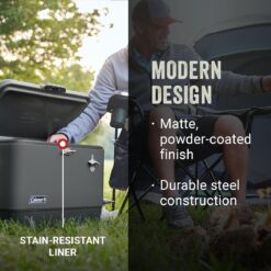 Coleman Reunion 54-Quart Steel Belted Matte Cooler, Midnight