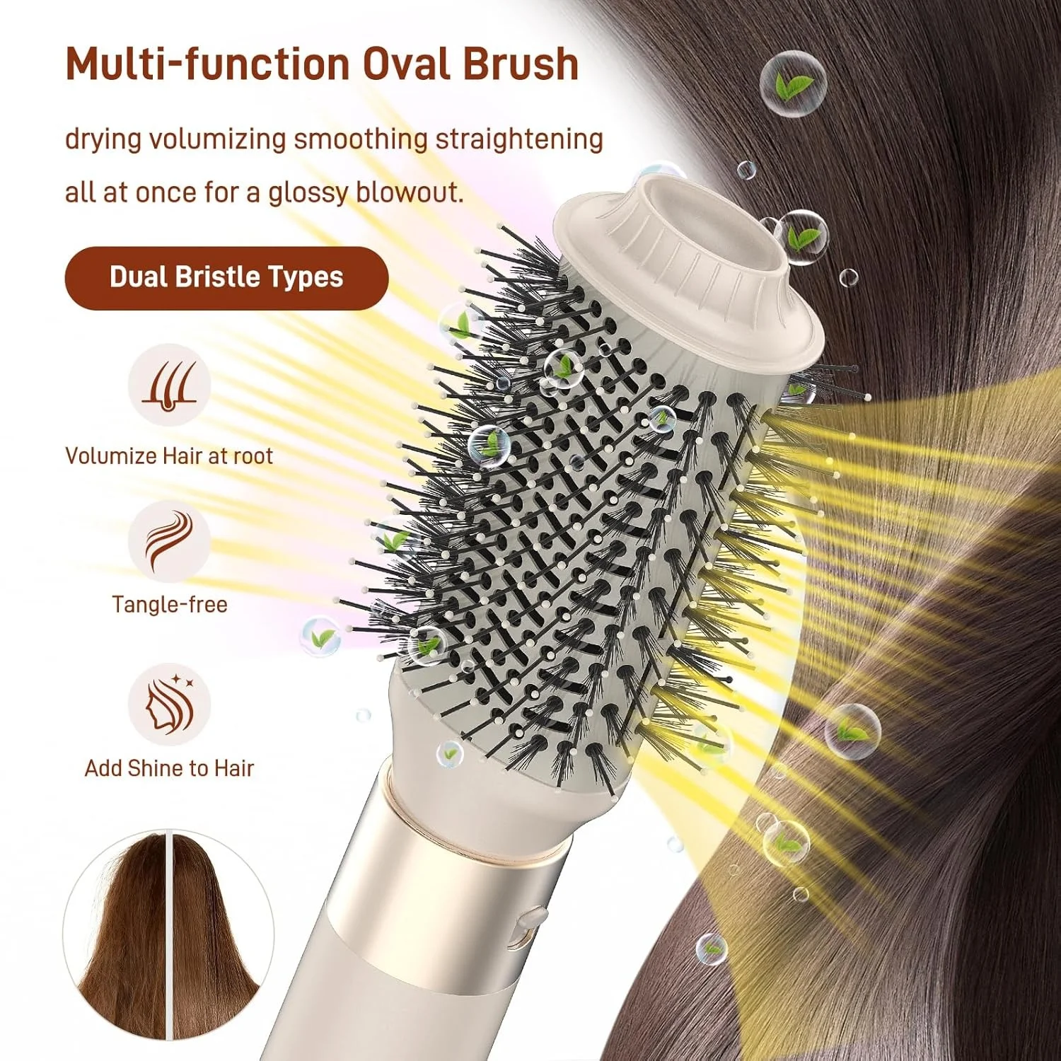 RACCOMB High Speed Hair Dryer Brush, 5 in 1 Blow Dryer Brush with Negative Ion
