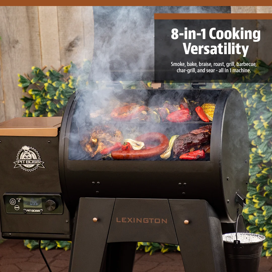 Pit Boss Lexington 500 Sq in Wood Fired Pellet Grill and Smoker – Onyx Series - Image 6