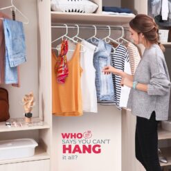 Neaties Heavy Duty Plastic Clothes Hangers Bulk Strong Plastic Hangers, Jacket Coat Hangers (36pk Peach)