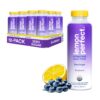 Lemon Perfect Blueberry, Hydrating Flavored Lemon Water, Zero Sugar, Delicious and Refreshing, Organic, 15.2 fl oz Bottles (12-Pack)