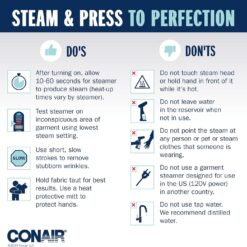 Conair Handheld Garment Steamer for Clothes, Turbo ExtremeSteam 1875W - Black (GS59B)