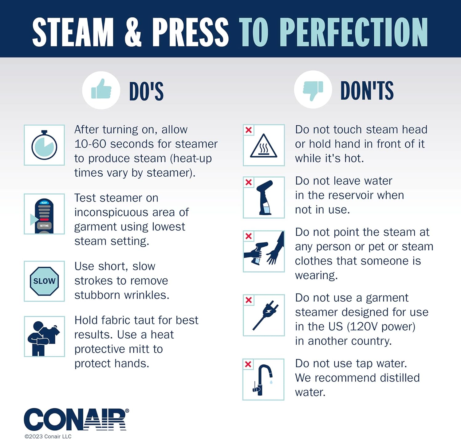 Conair Handheld Garment Steamer for Clothes, Turbo ExtremeSteam 1875W - Black (GS59B)