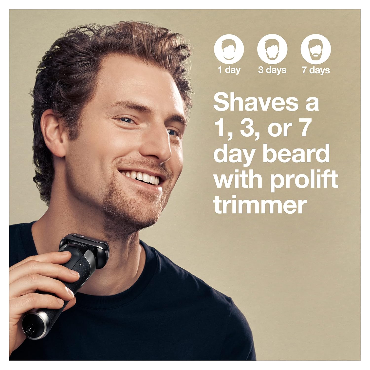 Braun Electric Razor for Men, Series 9 Pro 9465cc Wet & Dry Electric Foil Shaver with ProLift Beard Trimmer, Noble Metal
