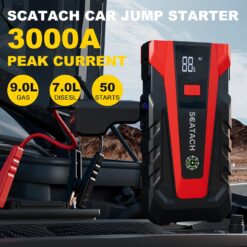 Scatach 011 3000A Car Battery Jump Starter,12V Jump Starter Battery Pack (up to 9.0L Gasoline and 7.0L Diesel Engine)