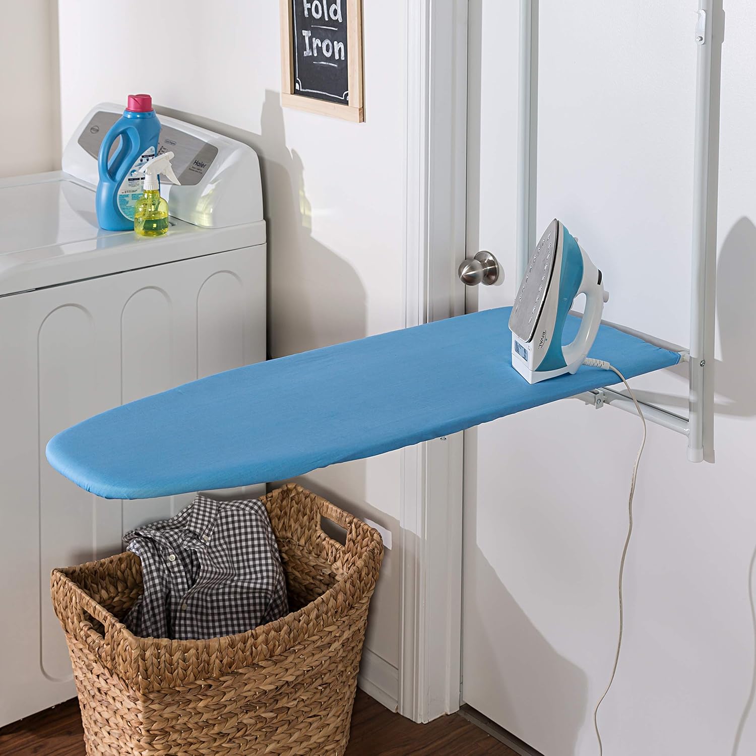 Honey-Can-Do Door Hanging Ironing Board 47" x 17",White