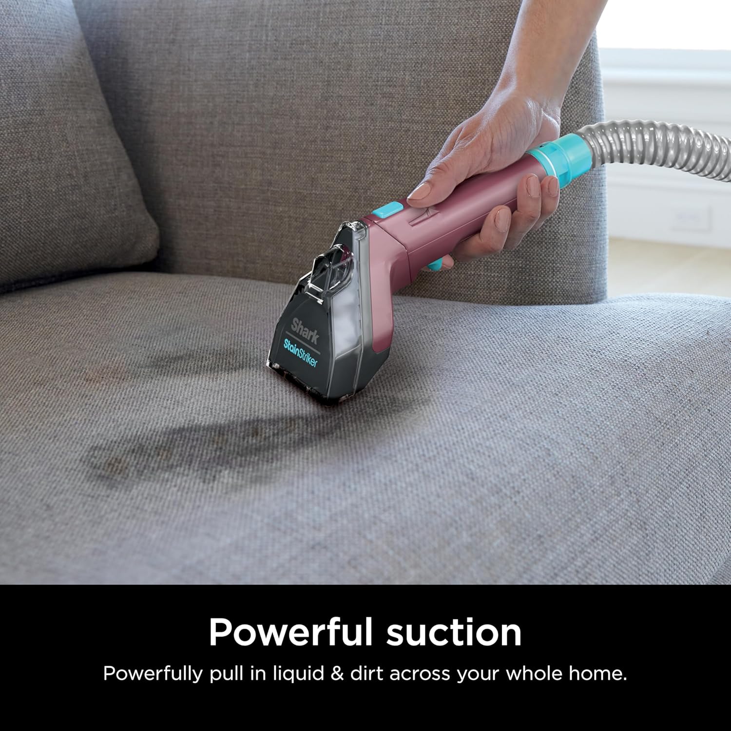 Shark Carpet Cleaner Machine, Portable Upholstery StainStriker, Spot, Odor & Stain Remover, Burgundy, PX203BRN - Image 3