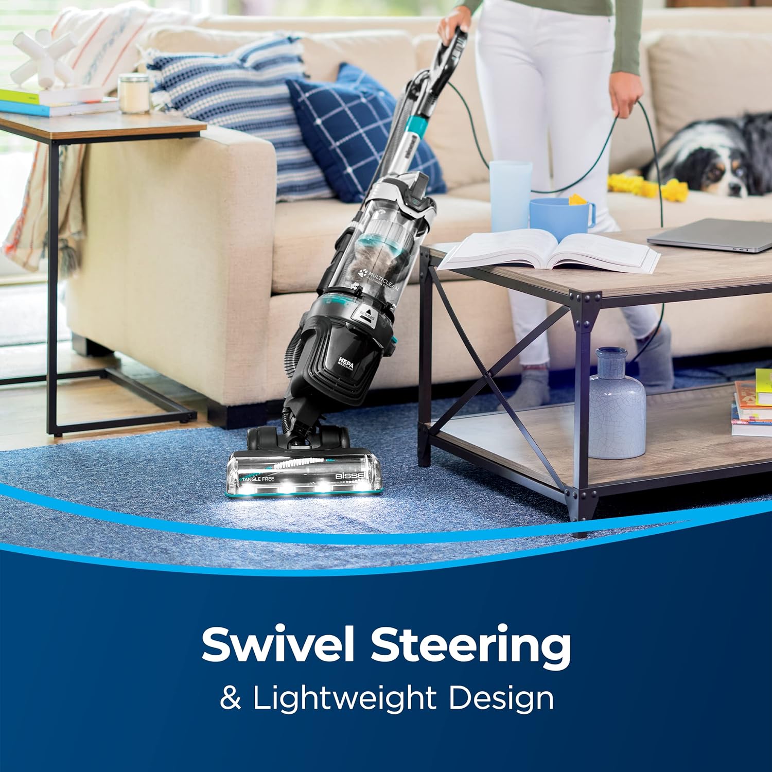 Bissell MultiClean Allergen Rewind Pet Vacuum with HEPA Filter Sealed System, Automatic Cord Rewind, 3402