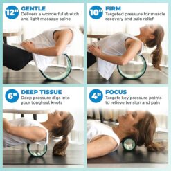 Chirp Wheel Foam Roller - Targeted Back Foam Roller for Neck & Back Pain Relief, Deep Tissue Muscle Massage