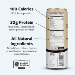Slate Milk - Vanilla Latte, No Sugar Added - Protein Coffee - 11 fl oz, 12 Cans