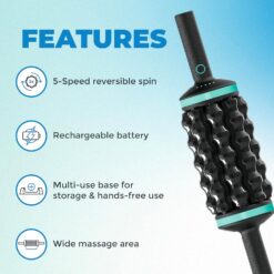 Chirp RPM Rolling Percussive Massager, Percussive Therapy, Whole Body Relief, Deep Tissue and Muscle Recovery, 5-Speed Reversible Spin