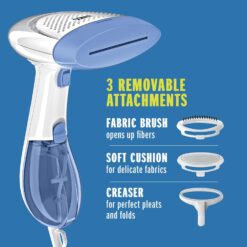 Conair Handheld Garment Steamer for Clothes, ExtremeSteam 1200W, Portable Handheld Design, White/Blue