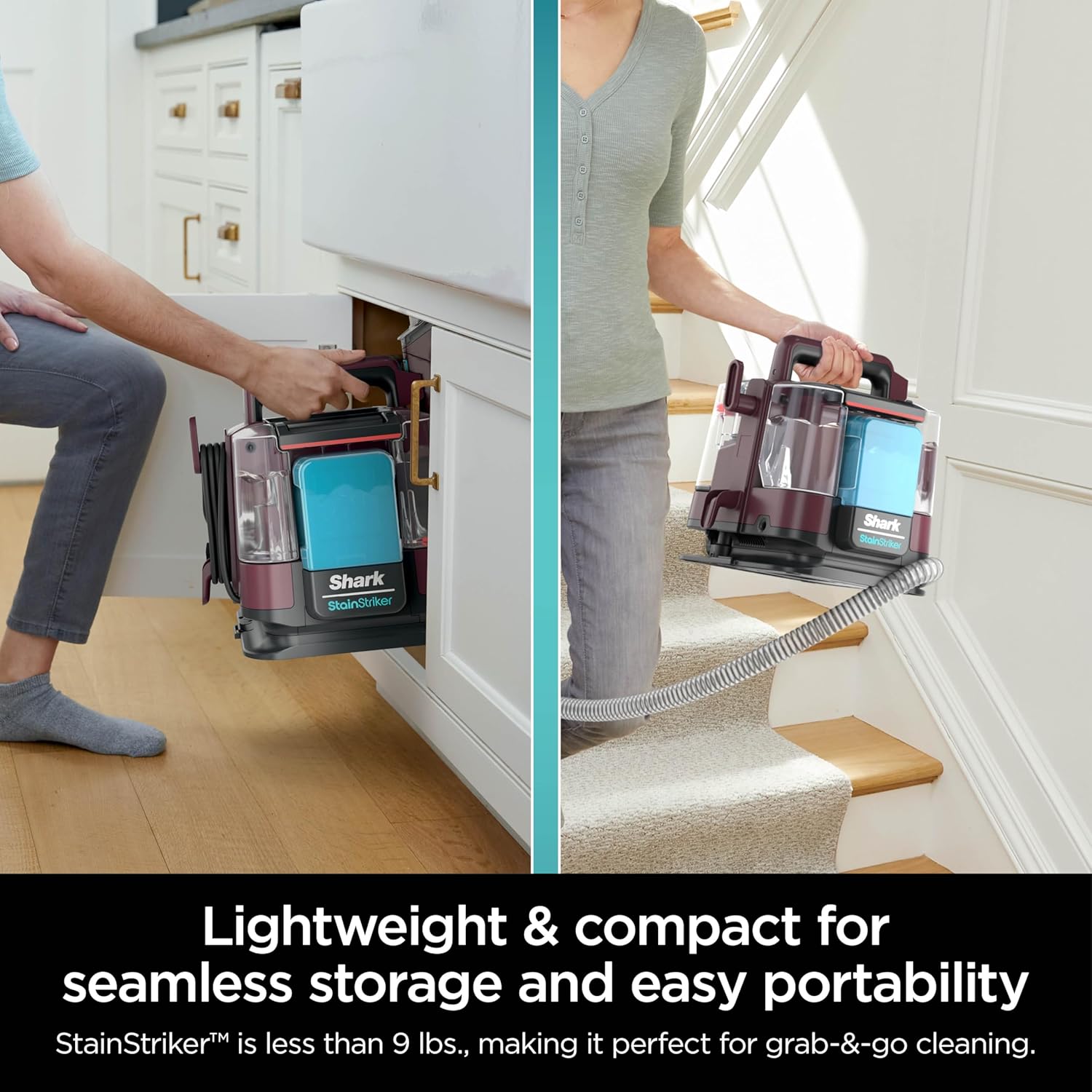 Shark Carpet Cleaner Machine, Portable Upholstery StainStriker, Spot, Odor & Stain Remover, Burgundy, PX203BRN - Image 7