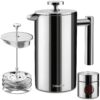 Mueller French Press Coffee Maker 34oz, Stainless Steel French Press Coffee, Dishwasher Safe Coffee Pot