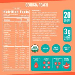 ROAR Complete Hydration Organic - Electrolyte Drinks Loaded with Vitamins C, B5, B12 - Georgia Peach - 12 pc