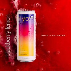 Hiyo Organic Social Tonic - Blackberry Lemon, 12 Pack - N.A. Functional Seltzer, Nootropics & Botanicals