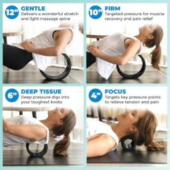 Chirp Wheel Foam Roller - Targeted Back Foam Roller for Neck & Back Pain Relief, Deep Tissue Muscle Massage