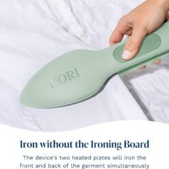Nori Press Travel Steam Iron - Handheld Iron With Optional Steam Feature - No Ironing Board Required - Green