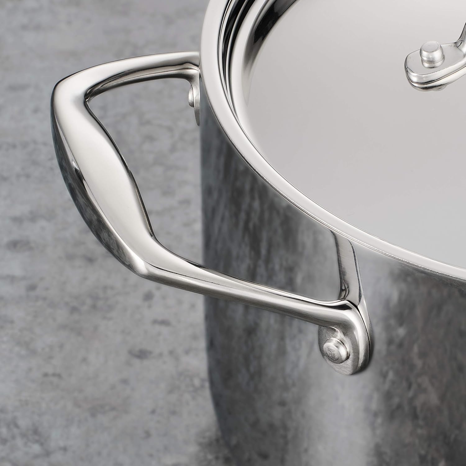 Tramontina Tri-Ply Clad Stainless Steel 10-Piece Cookware Set with Lids, Pots and Pans Kitchen Set