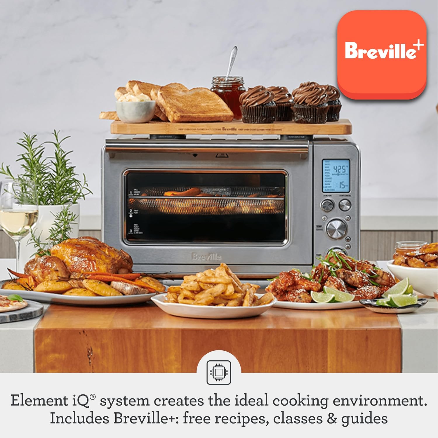 Breville the Smart Oven Air Fryer BOV860BST, Black Stainless Steel