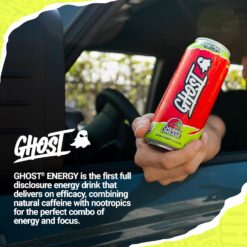 GHOST Energy Drink - 12 Pack, Cherry Limeade, 16oz - Energy & Focus & No Artificial Colors