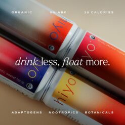 Hiyo Organic Social Tonic - Watermelon Lime, 12 Pack - N.A. Functional Seltzer, Sparkling Water Crafted with Organic Adaptogens