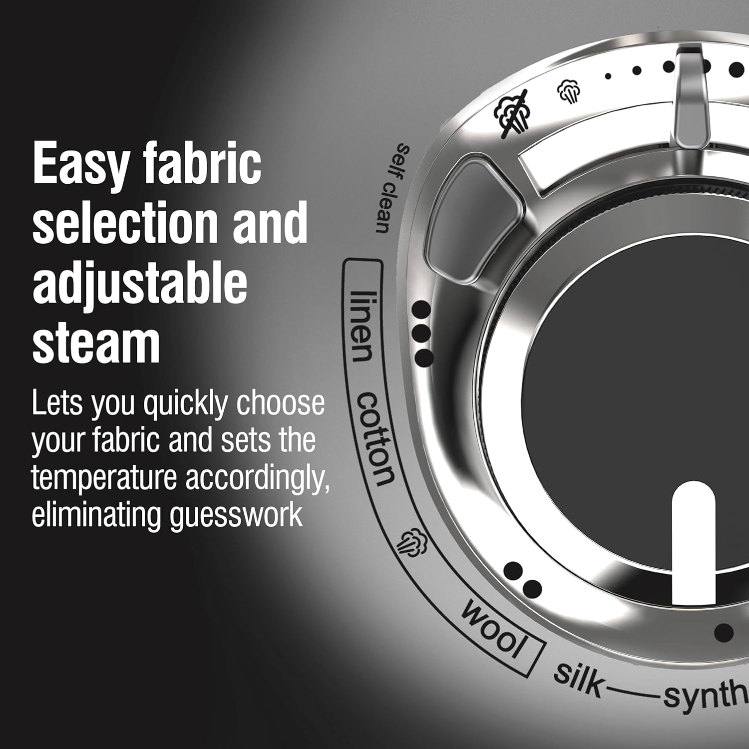 CHI Steam Iron for Clothes with 8’ Retractable Cord, 1700 Watts, 3-Way Auto Shutoff, 400+ Holes, Silver (13106)