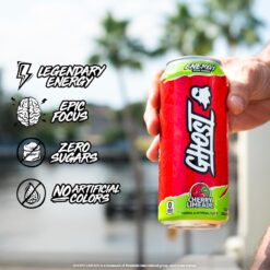 GHOST Energy Drink - 12 Pack, Cherry Limeade, 16oz - Energy & Focus & No Artificial Colors