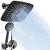 Veken 11.8 Inch High Pressure Rain Shower Head -Shower Heads with 5 Modes Handheld Spray Combo - Matte Black