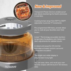 Nuwave Pro Plus 2 Infra-Red Oven, Countertop, Convection, Cook Fresh or Frozen, Cool Gray