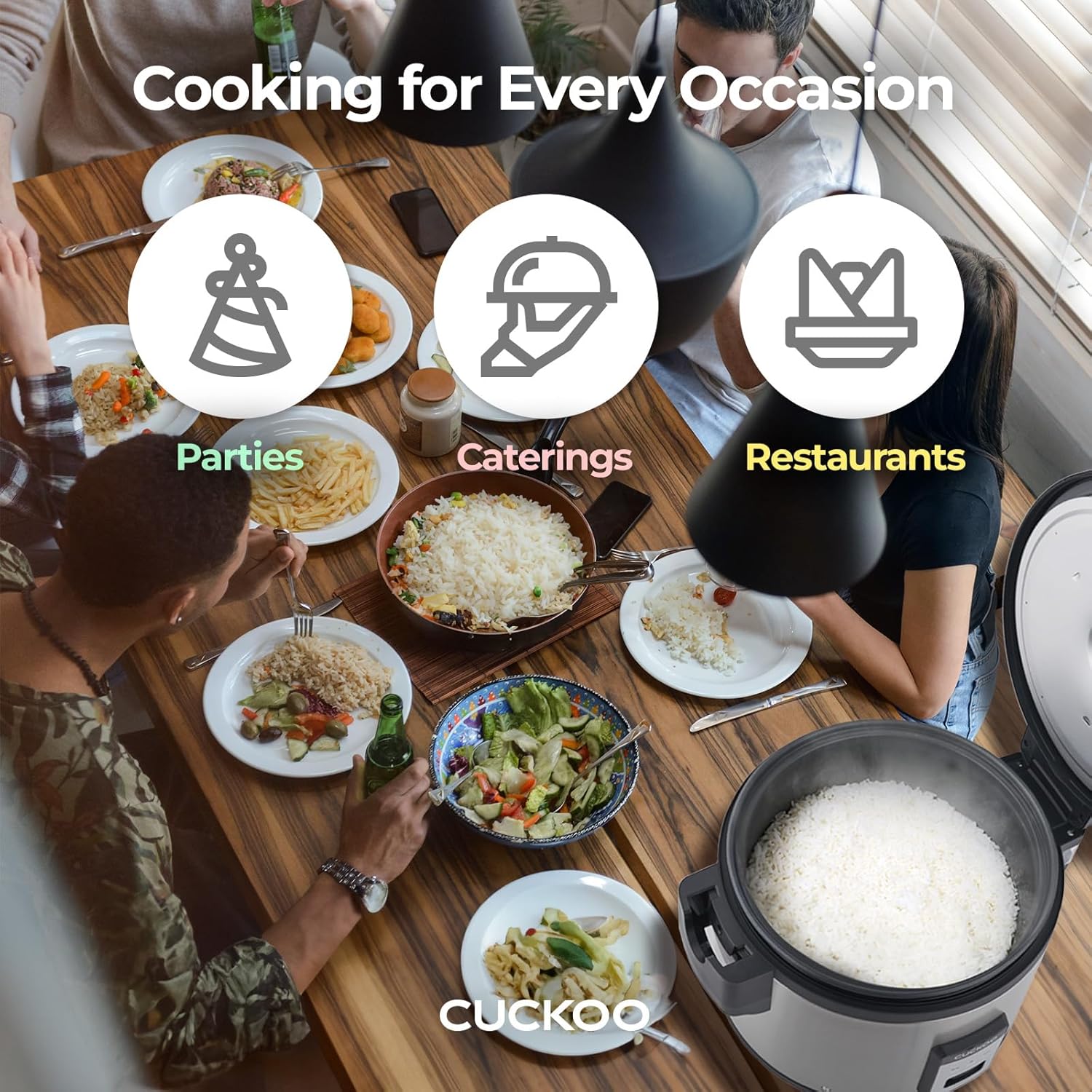 CUCKOO CR-3032 30-Cup (Uncooked), 60-Cup (Cooked) Large Capacity Commercial Rice Cooker & Warmer (Silver/Black)
