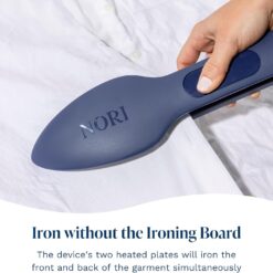 Nori Press Travel Steam Iron - Handheld Iron With Optional Steam Feature - No Ironing Board Required - Navy